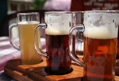 closeup of beers