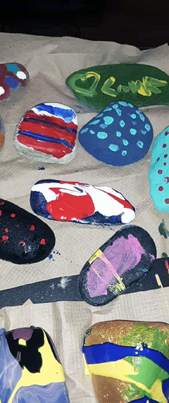 Painted Rocks of different sizes