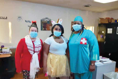 Riverhaven Nursing and Rehab staff members dressed for Halloween