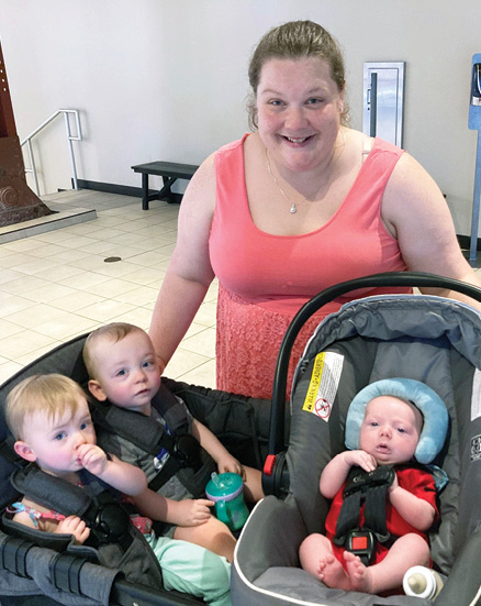 Riverhaven Therapy Director Kathleen pictured with her three young children