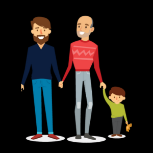 clipart of three generations of males